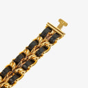 Chanel Stainless Steel Lambskin 20mm Chain Premiere Quartz Watch Gold L