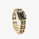 Chanel Stainless Steel Lambskin 20mm Chain Premiere Quartz Watch Gold L