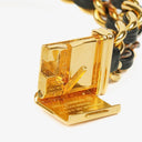 Chanel Stainless Steel Lambskin 20mm Chain Premiere Quartz Watch Gold L