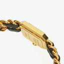 Chanel Stainless Steel Lambskin 20mm Chain Premiere Quartz Watch Gold L
