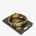Chanel Stainless Steel Lambskin 20mm Chain Premiere Quartz Watch Gold L