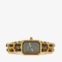 Chanel Stainless Steel Lambskin 20mm Chain Premiere Quartz Watch Gold M