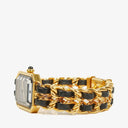 Chanel Stainless Steel Lambskin 20mm Chain Premiere Quartz Watch Gold M