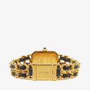 Chanel Stainless Steel Lambskin 20mm Chain Premiere Quartz Watch Gold M