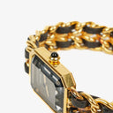 Chanel Stainless Steel Lambskin 20mm Chain Premiere Quartz Watch Gold M