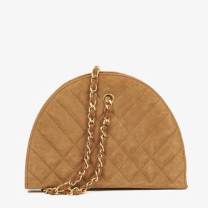 Chanel Mocka Halvmåne Brun Axelväska