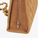 Chanel Suede Half Moon Brown Shoulder Bag