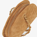 Chanel Suede Half Moon Brown Shoulder Bag