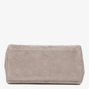 Chanel Beige Suede Patchwork Accordion Mademoiselle Flap