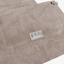 Chanel Beige Suede Patchwork Accordion Mademoiselle Flap