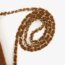 Chanel Suede Quilted Half Moon Full Flap Bag