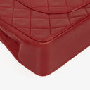 Chanel Timeless Classic Double Flap Bag Red Quilted Lambskin 24K Gold-Plated Hardware