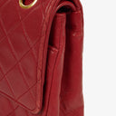 Chanel Timeless Classic Double Flap Bag Red Quilted Lambskin 24K Gold-Plated Hardware