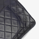 Chanel Timeless Classic Double Flap Navy Quilted Lambskin 24k Gold Plated Hardware