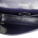 Chanel Timeless Classic Double Flap Navy Quilted Lambskin 24k Gold Plated Hardware