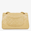 Chanel Timeless Classic Medium Double Flap Bag In Beige Quilted Lambskin And 24K Gold-Plated Hardware