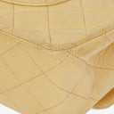 Chanel Timeless Classic Medium Double Flap Bag In Beige Quilted Lambskin And 24K Gold-Plated Hardware