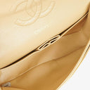 Chanel Timeless Classic Medium Double Flap Bag In Beige Quilted Lambskin And 24K Gold-Plated Hardware