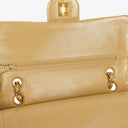 Chanel Timeless Classic Medium Double Flap Bag In Beige Quilted Lambskin And 24K Gold-Plated Hardware