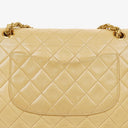 Chanel Timeless Classic Medium Double Flap Bag In Beige Quilted Lambskin And 24K Gold-Plated Hardware
