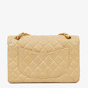 Chanel Timeless Classic Small Double Flap Bag In Beige Quilted Lambskin And 24K Gold-Plated Hardware