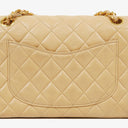 Chanel Timeless Classic Small Double Flap Bag In Beige Quilted Lambskin And 24K Gold-Plated Hardware