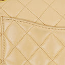 Chanel Timeless Classic Small Double Flap Bag In Beige Quilted Lambskin And 24K Gold-Plated Hardware