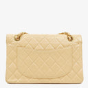 Chanel Timeless Classic Small Double Flap Bag In Beige Quilted Lambskin And 24K Gold-Plated Hardware
