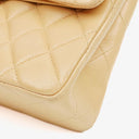 Chanel Timeless Classic Small Double Flap Bag In Beige Quilted Lambskin And 24K Gold-Plated Hardware