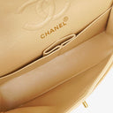 Chanel Timeless Classic Small Double Flap Bag In Beige Quilted Lambskin And 24K Gold-Plated Hardware