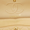 Chanel Timeless Classic Small Double Flap Bag In Beige Quilted Lambskin And 24K Gold-Plated Hardware