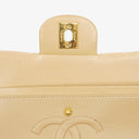 Chanel Timeless Classic Small Double Flap Bag In Beige Quilted Lambskin And 24K Gold-Plated Hardware