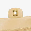 Chanel Timeless Classic Small Double Flap Bag In Beige Quilted Lambskin And 24K Gold-Plated Hardware