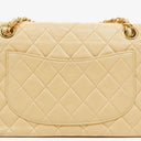Chanel Timeless Classic Small Double Flap Bag In Beige Quilted Lambskin And 24K Gold-Plated Hardware