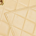 Chanel Timeless Classic Small Double Flap Bag In Beige Quilted Lambskin And 24K Gold-Plated Hardware