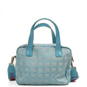 Chanel Travel Line Light Blue Nylon CC Logo Bag
