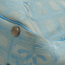 Chanel Travel Line Light Blue Nylon CC Logo Bag