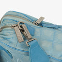 Chanel Travel Line Light Blue Nylon CC Logo Bag