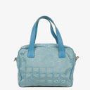 Chanel Travel Line Light Blue Nylon CC Logo Bag
