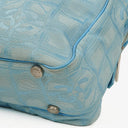 Chanel Travel Line Light Blue Nylon CC Logo Bag