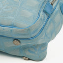 Chanel Travel Line Light Blue Nylon CC Logo Bag