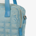 Chanel Travel Line Light Blue Nylon CC Logo Bag