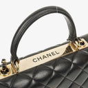 Chanel Trendy CC Large Black Quilted Lambskin Dual Handle Flap Bag