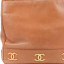 Chanel Triple CC Brown Leather Shopping Tote