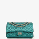 Chanel Turquoise Metallic 2.55 Reissue 225 Double Flap Bag