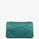 Chanel Turquoise Metallic 2.55 Reissue 225 Double Flap Bag