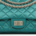 Chanel Turquoise Metallic 2.55 Reissue 225 Double Flap Bag