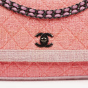 Chanel Tweed Medium Two-Toned Pink Shoulder Flap Bag