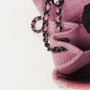 Chanel Tweed Medium Two-Toned Pink Shoulder Flap Bag
