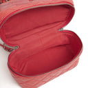 Chanel Vanity Shoulder bag In Crinkled Pink Quilted Calfskin And Clear PVC, 2017-2018